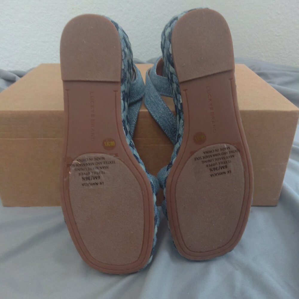 Denim Wedge Sandal - Picture 2 of 3